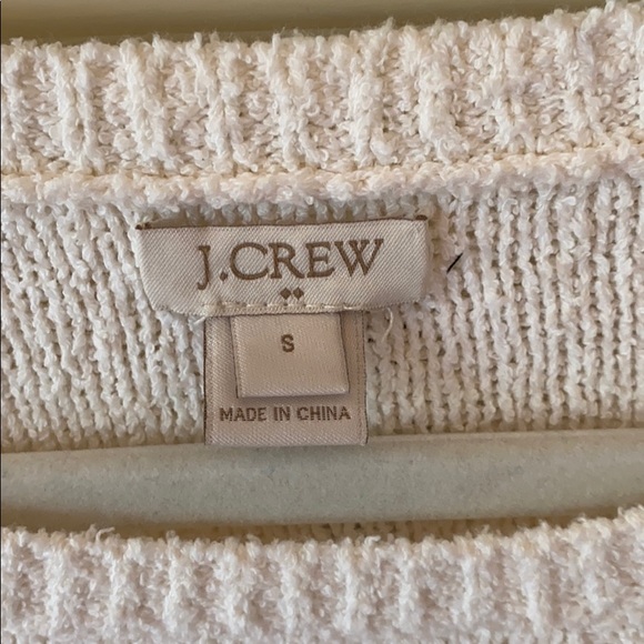 Barely Worn J Crew Terry Style Light Cream Sweater - Picture 2 of 3